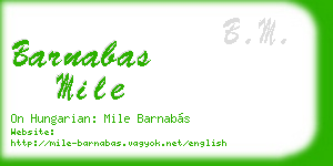 barnabas mile business card